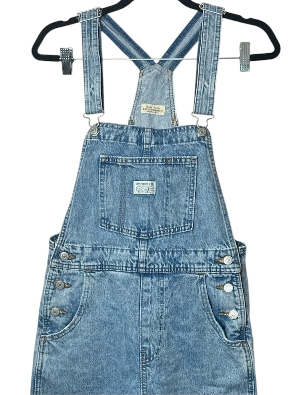 Levi’s Premium Vintage Overalls No Stone Unturned Free People Size Small - Picture 5 of 9